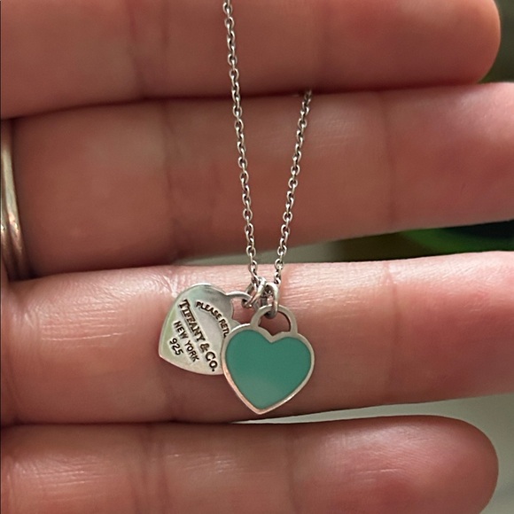 Tiffany & Co. Jewelry - ‼️SOLD‼️Tiffany & Co. Silver and Blue Heart Necklace